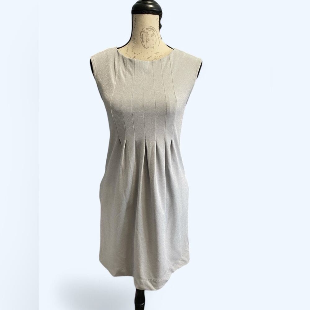 Theme Silver Gray Sheath Dress Size Small
